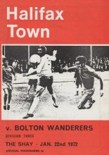 Halifax Town v Bolton Wanderers 22-Jan-1972