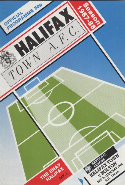 Halifax Town v Bolton Wanderers 02-Jan-1988