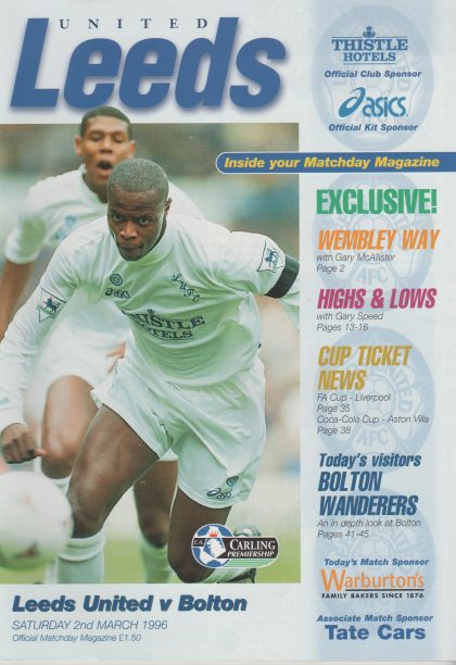 Leeds United v Bolton Wanderers  02-Mar-1996