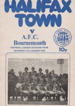 Halifax Town v AFC Bournemouth  21-Aug-1976