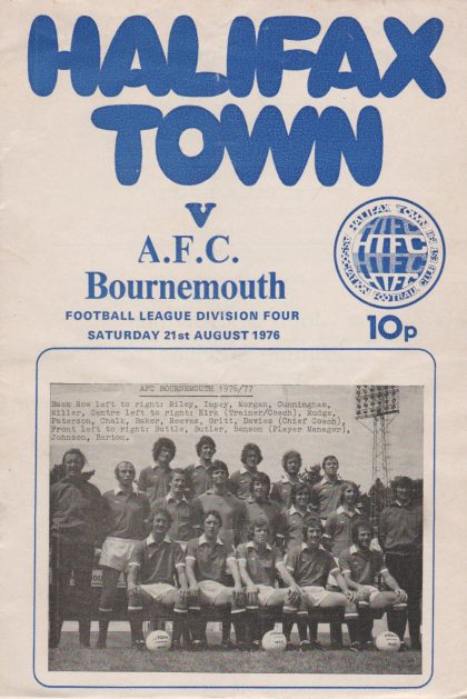 Halifax Town v AFC Bournemouth  21-Aug-1976