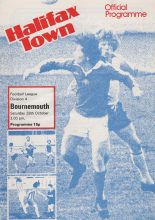 Halifax Town v AFC Bournemouth  28-Oct-1978