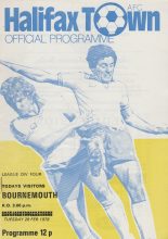 Halifax Town v AFC Bournemouth  28-Feb-1978