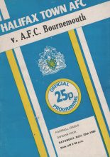 Halifax Town v AFC Bournemouth  29-Nov-1980