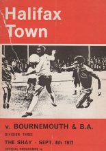 Halifax Town v AFC Bournemouth  04-Sep-1971