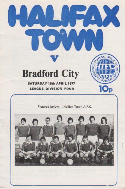 Halifax Town v Bradford City 16-Apr-1977