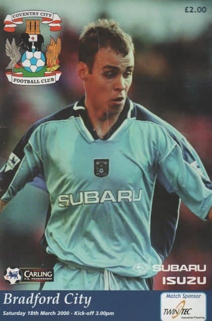 Coventry City v Bradford City 18-Mar-2000