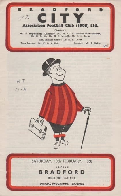 Bradford City v Bradford Park Avenue 10-Feb-1968