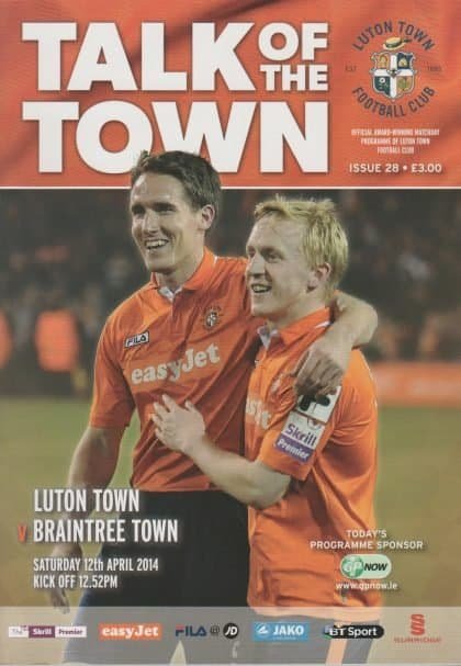 Luton Town v Braintree Town 12-Apr-2014