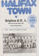 Halifax Town v Brighton & Hove Albion 15-Nov-1975