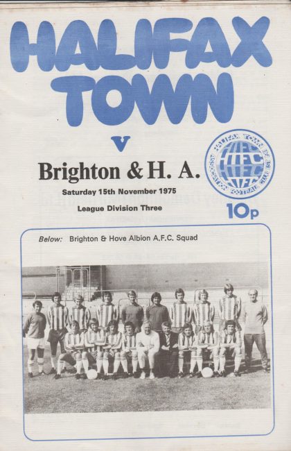 Halifax Town v Brighton & Hove Albion 15-Nov-1975