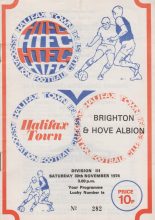 Halifax Town v Brighton & Hove Albion 30-Nov-1974