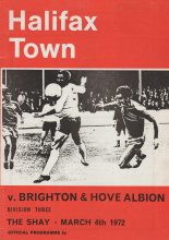 Halifax Town v Brighton & Hove Albion 04-Mar-1972