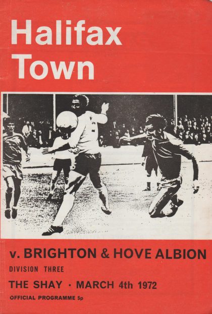 Halifax Town v Brighton & Hove Albion 04-Mar-1972