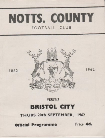 Notts County v Bristol City 20-Sep-1962