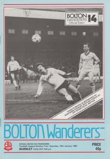 Bolton Wanderers v Burnley 15-Jan-1983