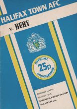 Halifax Town v Bury 23-Aug-1980