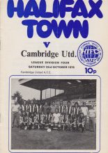 Halifax Town v Cambridge United 23-Oct-1976