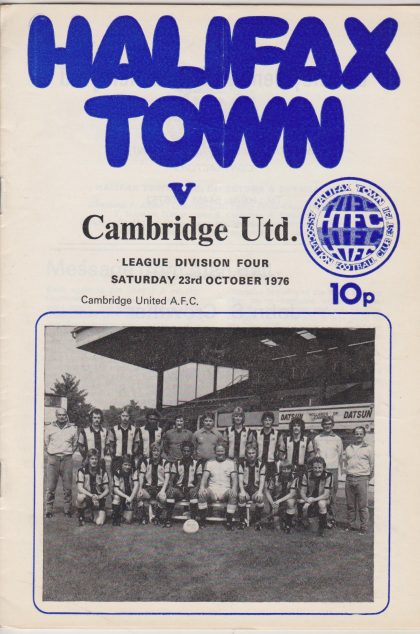 Halifax Town v Cambridge United 23-Oct-1976