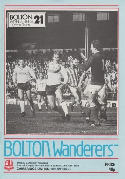 Bolton Wanderers v Cambridge United 23-Apr-1983