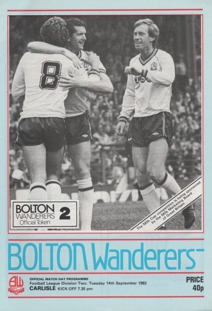 Bolton Wanderers v Carlisle United 14-Sep-1982