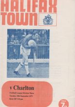 Halifax Town v Charlton Athletic 18-Sep-1973