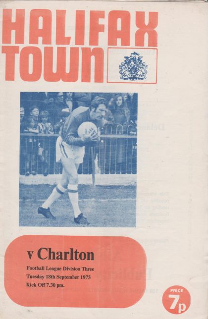 Halifax Town v Charlton Athletic 18-Sep-1973