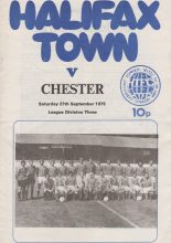 Halifax Town v Chester 27-Sep-1975