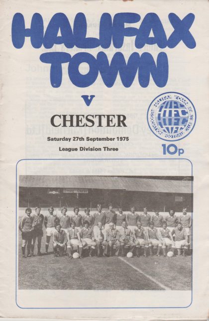 Halifax Town v Chester 27-Sep-1975