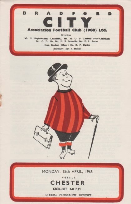 Bradford City v Chester 15-Apr-1968