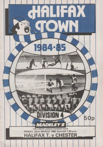 Halifax Town v Chester  22-Mar-1985
