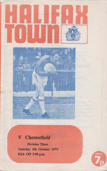 Halifax Town v Chesterfield 06-Oct-1973