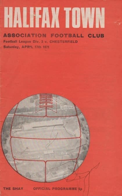 Halifax Town v Chesterfield 17-Apr-1971