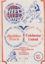 Halifax Town v Colchester United 26-Oct-1974