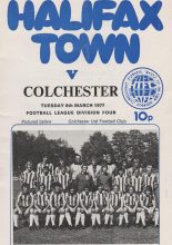 Halifax Town v Colchester United 08-Mar-1977