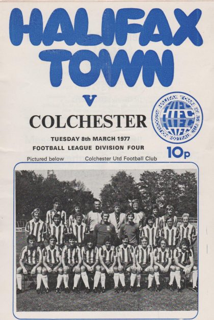 Halifax Town v Colchester United 08-Mar-1977