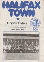 Halifax Town v Crystal Palace 01-Nov-1975