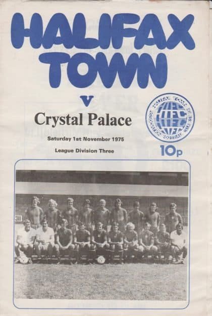 Halifax Town v Crystal Palace 01-Nov-1975