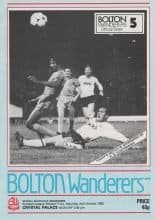 Bolton Wanderers v Crystal Palace 02-Oct-1982