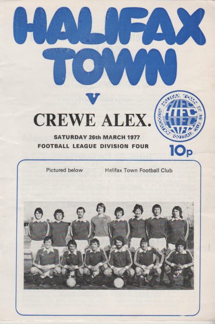 Halifax Town v Crewe Alexandra 26-Mar-1977