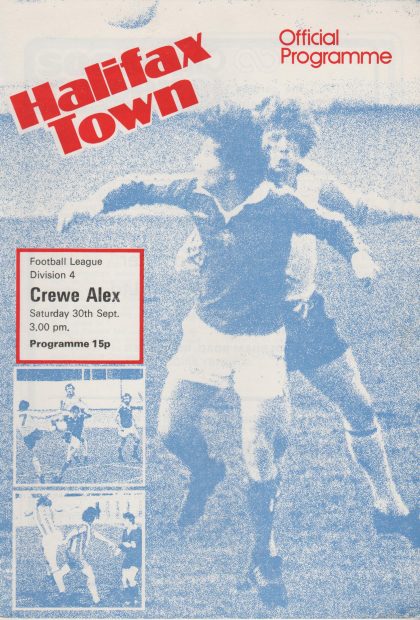 Halifax Town v Crewe Alexandra 30-Sep-1978