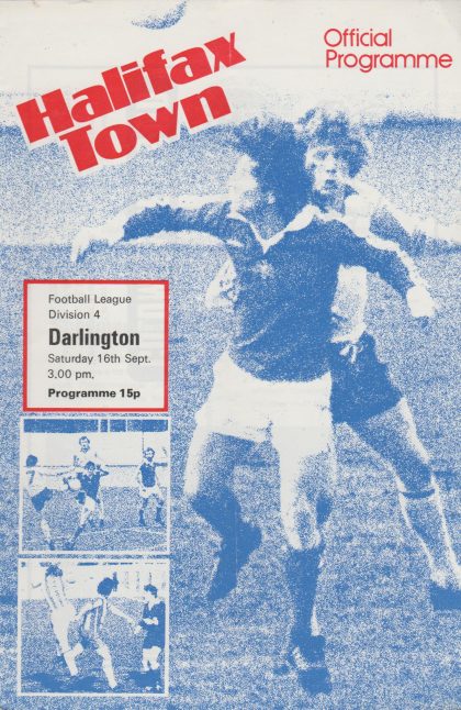 Halifax Town v Darlington 16-Sep-1978