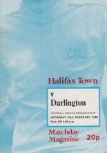 Halifax Town v Darlington 23-Feb-1980