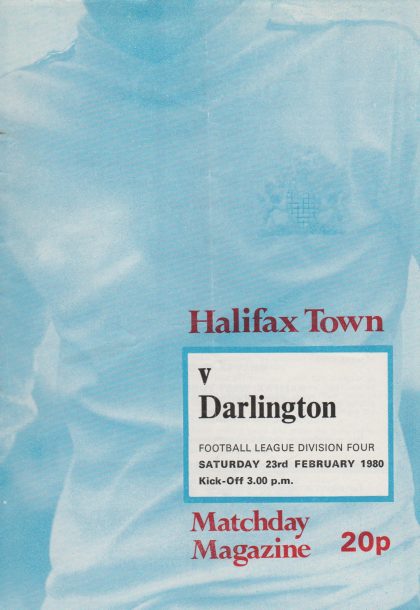Halifax Town v Darlington 23-Feb-1980