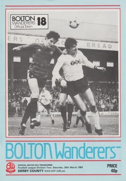 Bolton Wanderers v Derby County 26-Mar-1983