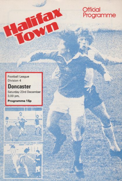 Halifax Town v Doncaster Rovers 23-Dec-1978