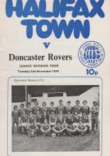 Halifax Town v Doncaster Rovers 02-Nov-1976