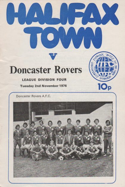 Halifax Town v Doncaster Rovers 02-Nov-1976
