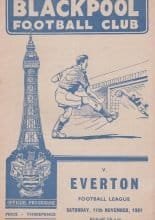 Blackpool v Everton 11-Nov-1961