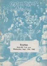 Leyton Orient v Everton 12-Sep-1962